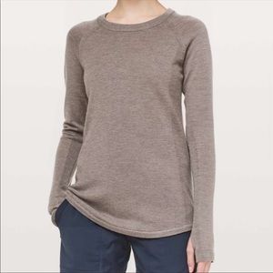 LULULEMON Merino Wool Sit In Lotus Knit Sweater Pullover Crewneck Fitted 4